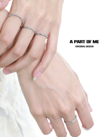 Basic S925 Sterling Silver Mint Resin Adjustable Mini Rings