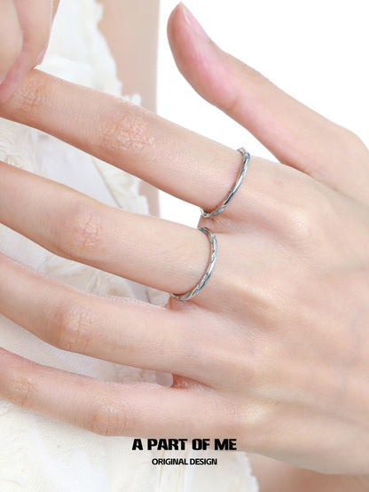 Basic S925 Sterling Silver Mint Resin Adjustable Mini Rings