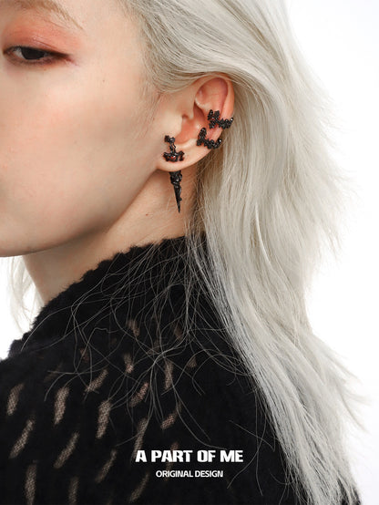 God of War 18K Platinum Plating Rose Sword Earrings