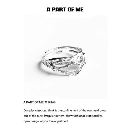 [Old Design] The Locked Garden S925 Sterling Silver Adjustable Ring