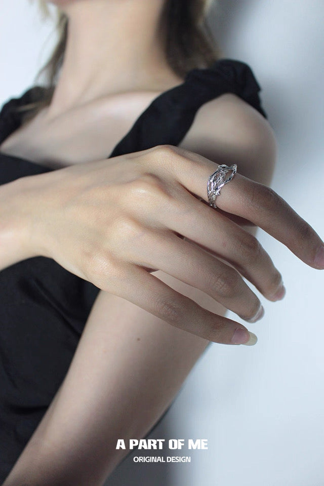 [Old Design] The Locked Garden S925 Sterling Silver Adjustable Ring