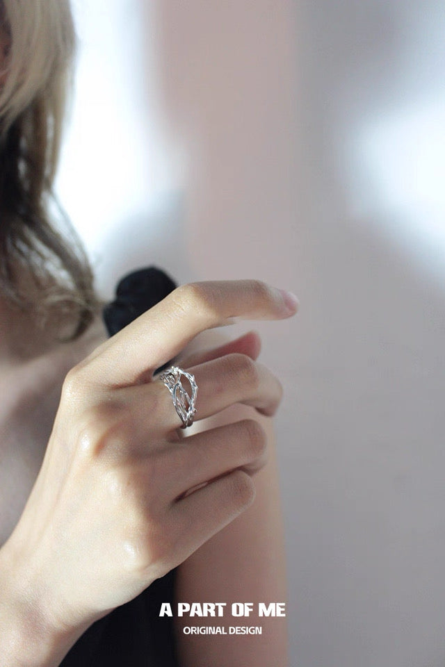 [Old Design] The Locked Garden S925 Sterling Silver Adjustable Ring