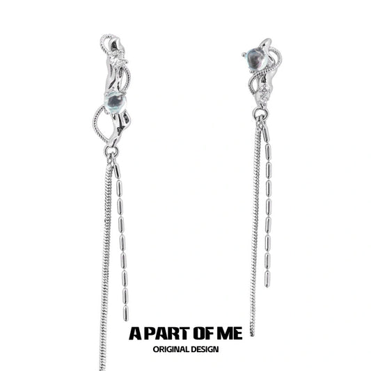 Fantasy Series 18K Platinum Plating Moonstone Earrings