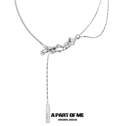 Fantasy Series 18K Platinum Plating Moonstone Necklace