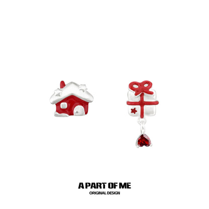 Snow Apple House 18K Platinum Plating Stud Earrings