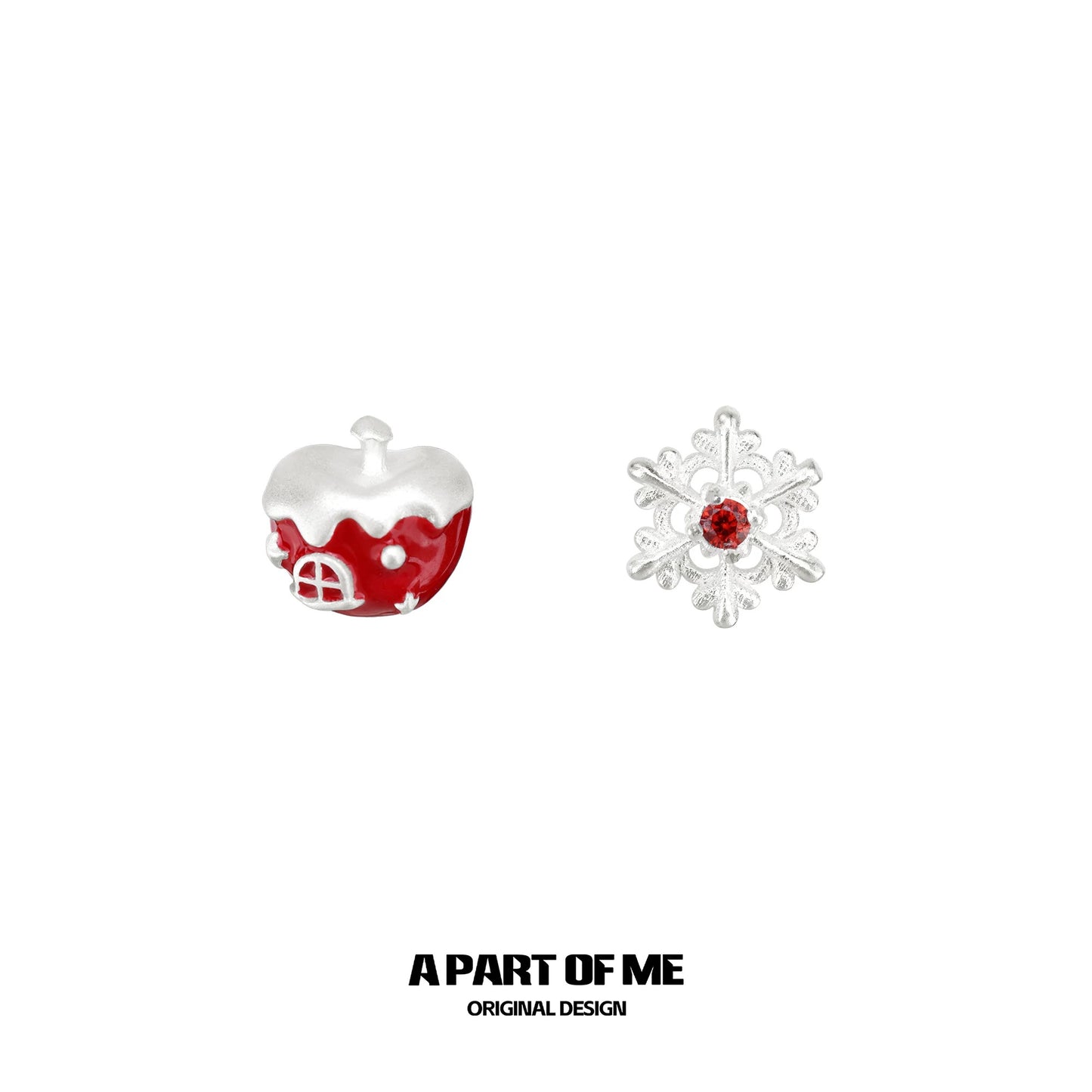 Snow Apple House 18K Platinum Plating Stud Earrings