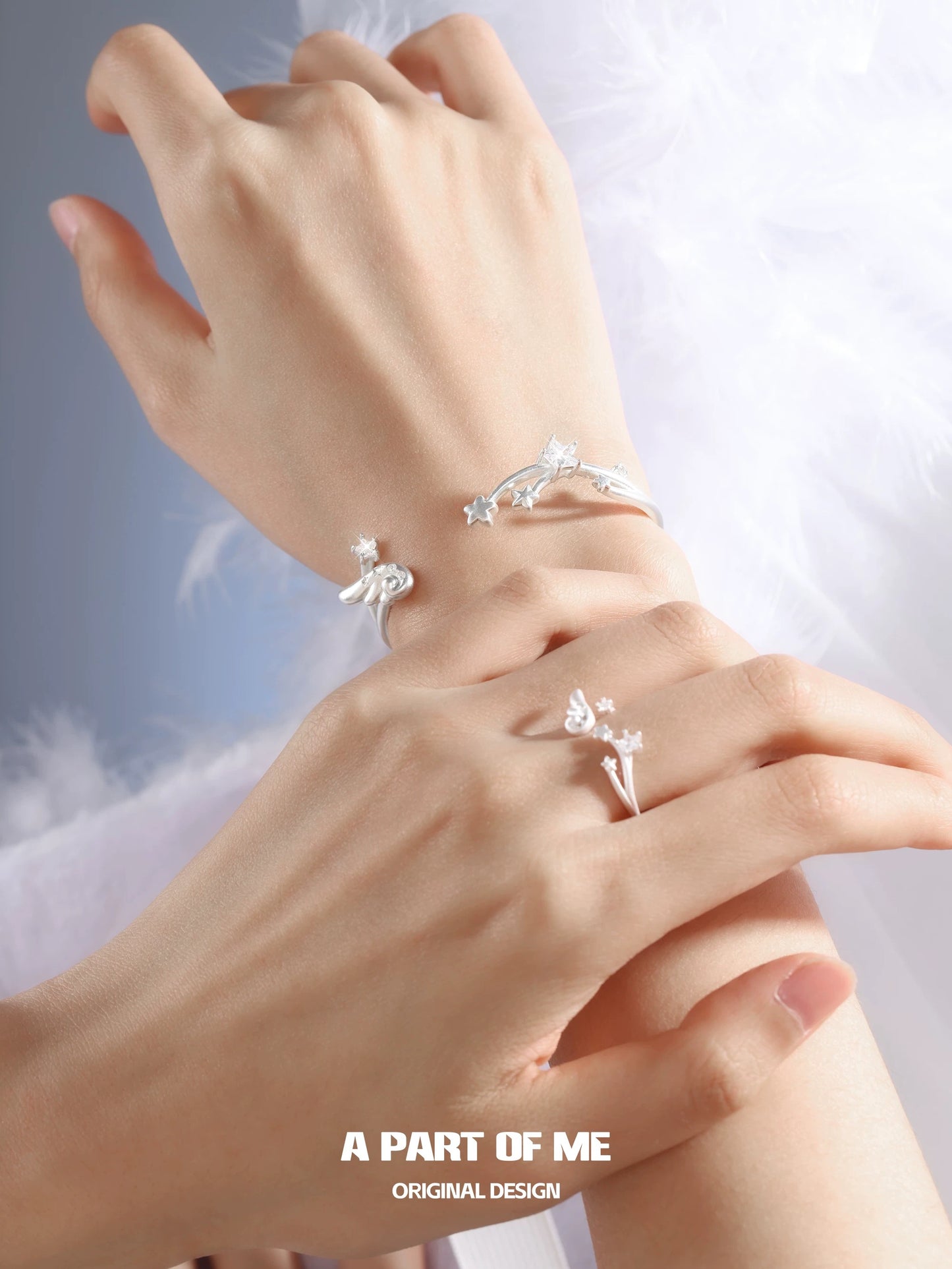 Angel Dream 18K Platinum Plating Angel Wings Bangle