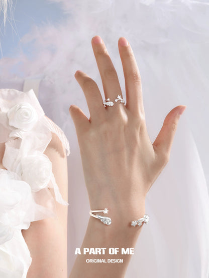 Angel Dream 18K Platinum Plating Angel Wings Bangle