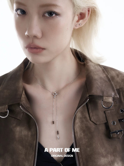 Tiger Eye Cross S925 Sterling Silver Necklace