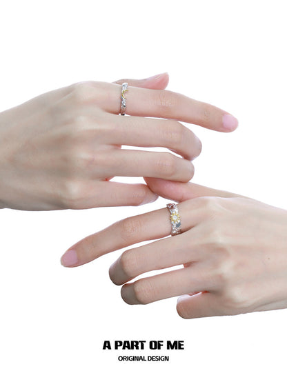 Sun & Moon S925 Sterling Silver Couple Rings