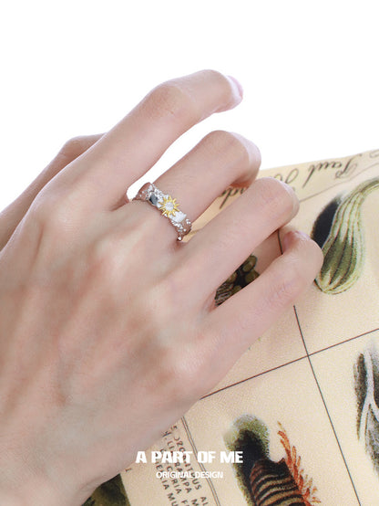 Sun & Moon S925 Sterling Silver Couple Rings