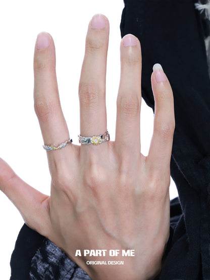 Sun & Moon S925 Sterling Silver Couple Rings