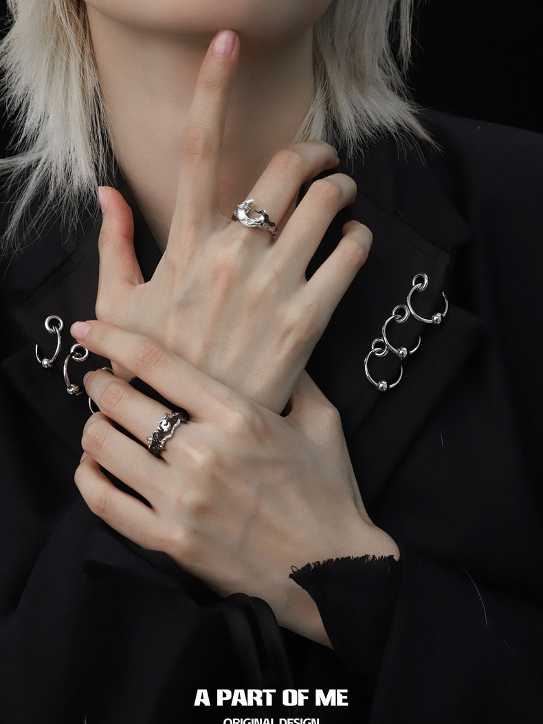 Sunrise & Moonset S925 Sterling Silver Couple Rings
