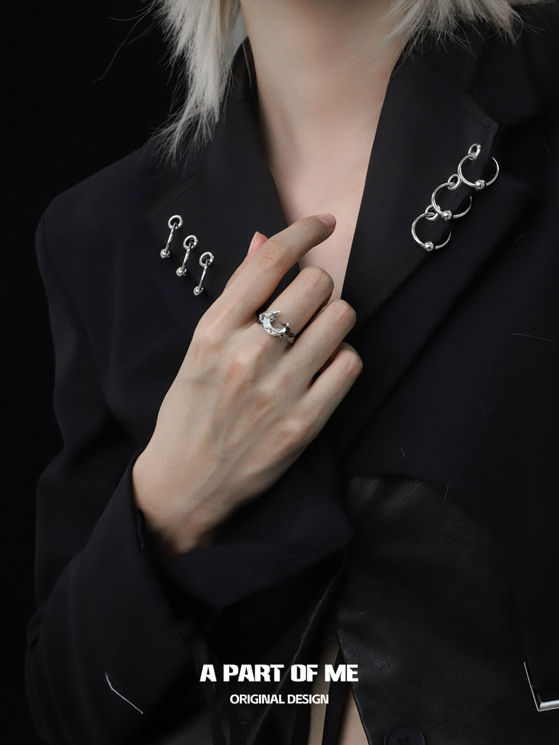 Sunrise & Moonset S925 Sterling Silver Couple Rings