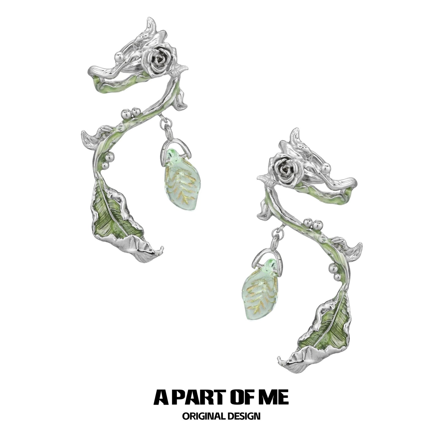 Forest Fairy 18K Platinum Plated Ear Cuffs