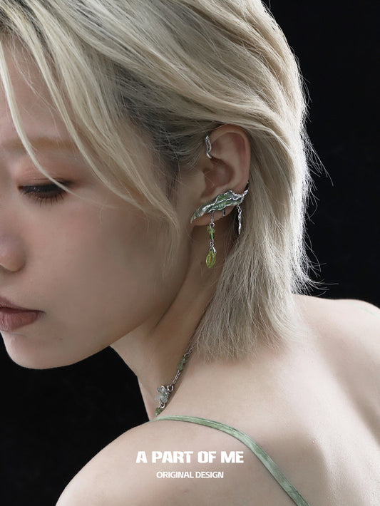 Forest Fairy 18K Black Hold Plated Ear Wraps