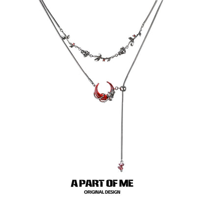 Blood Moon 18K Platinum Plating Necklace