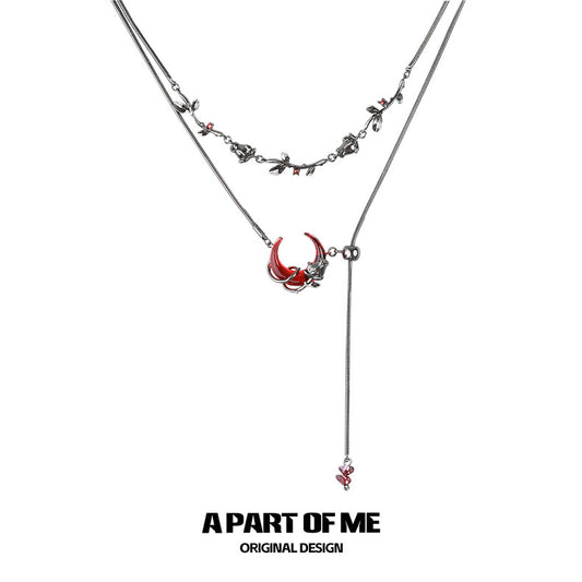 Blood Moon 18K Platinum Plating Necklace