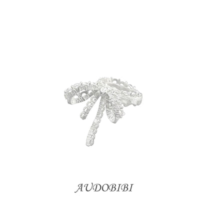 Dreaming in Lace 18K Platinum Plating Lace Ribbon Earcuffs