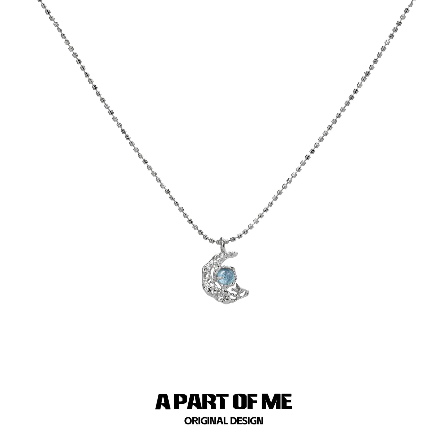 Moonlight Faust 18K Platinum Plating Moon Zircon Choker & Necklace