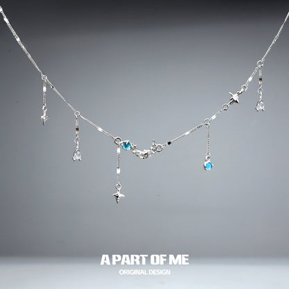 Moonlight Faust S925 Sterling Silver Moon Zircon Necklace