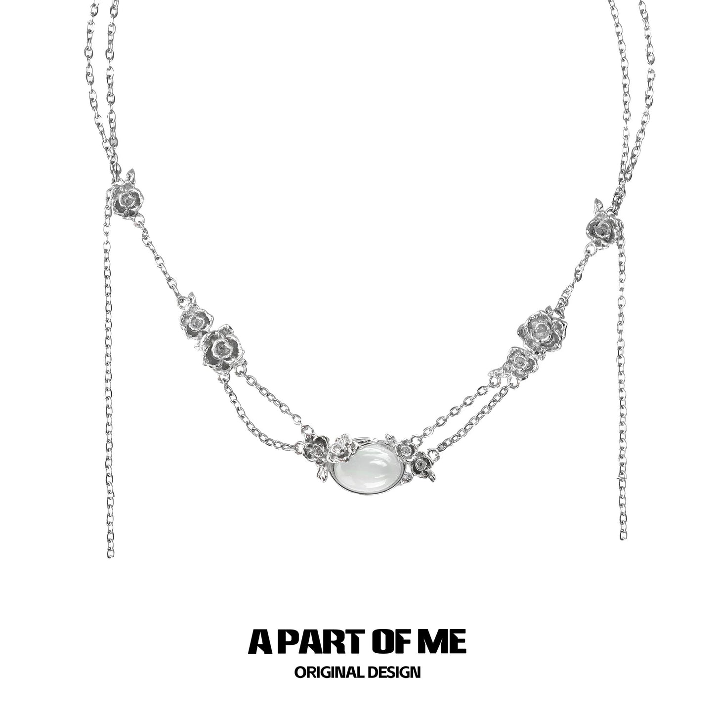 Aroma Series 18K Platinum Plating Agate Stone Necklace