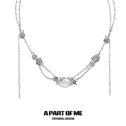 Aroma Series 18K Platinum Plating Agate Stone Necklace