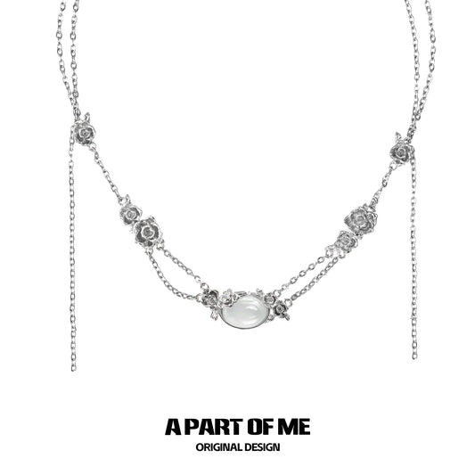 Aroma Series 18K Platinum Plating Agate Stone Necklace