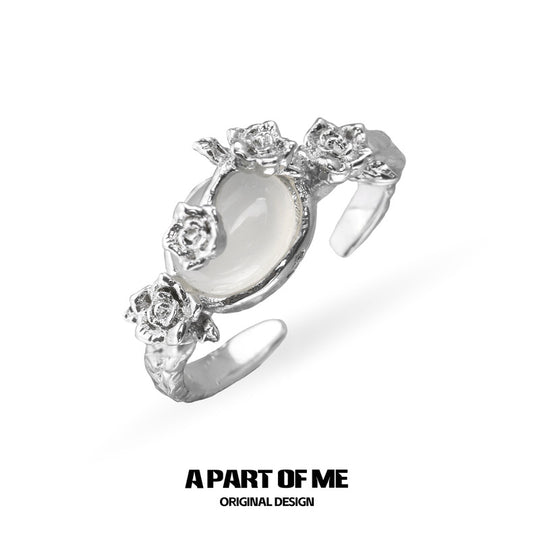 Aroma Series S925 Sterling Silver Agate Ring
