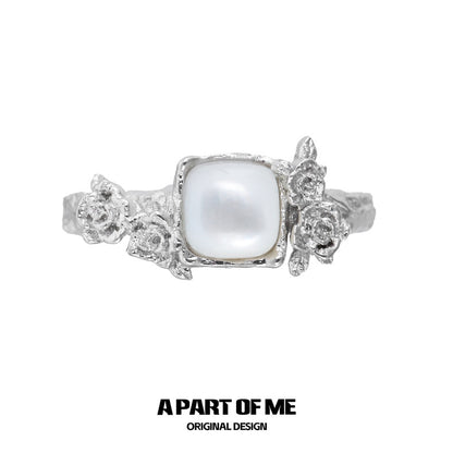 Aroma Series S925 Sterling Silver Natural Shell Ring