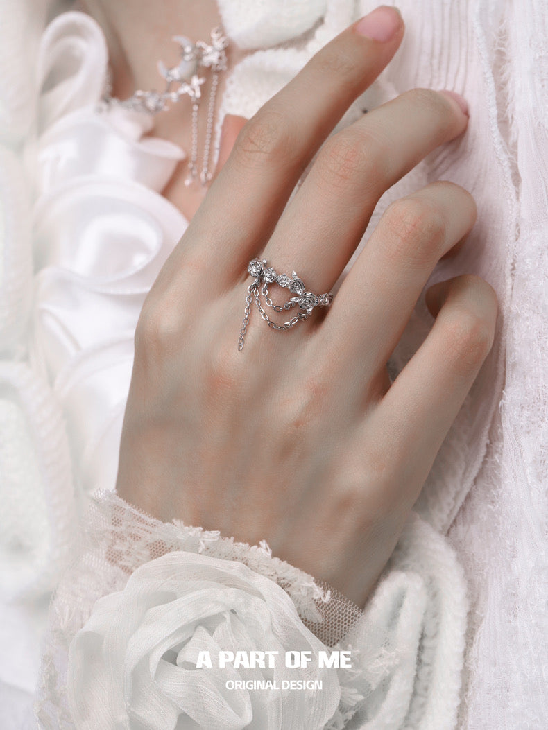 Aroma Series S925 Sterling Silver Mini Rose Ring