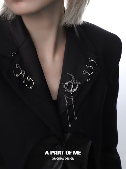 Stray Birds 18K Platinum Plating Swallow Brooch