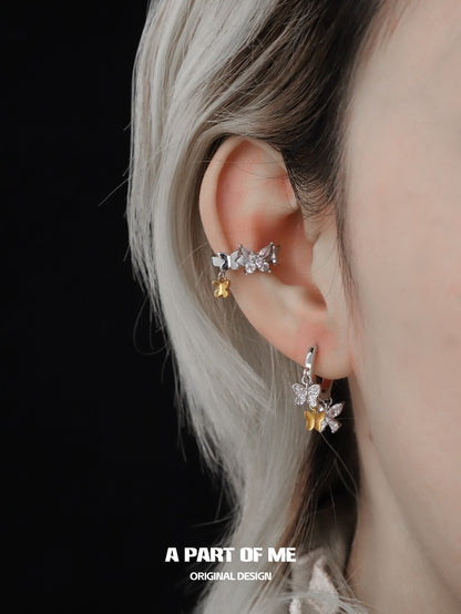 Flutter Essence 18K Platinum Plated Ear Cuffs