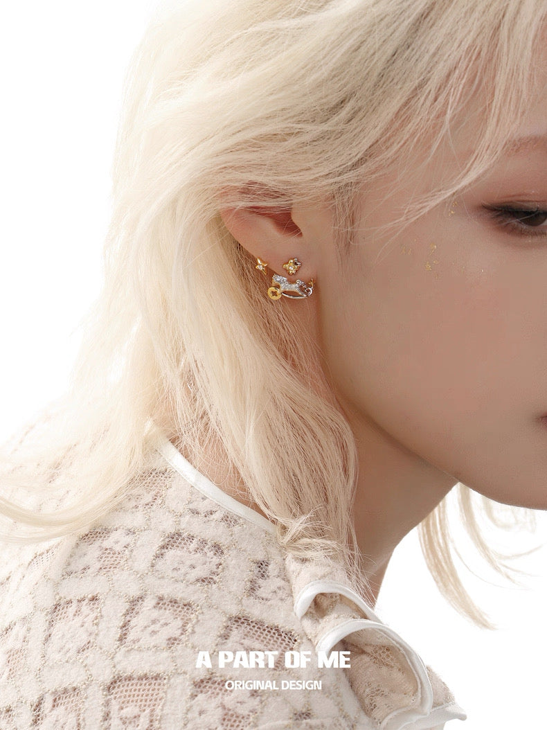 Year of the Horse 18K Platinum Plating Detachable Earrings