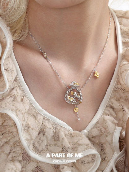 Year of the Horse 18K Platinum Plating Money Bag Necklace