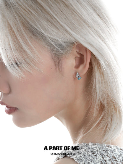 Secret of the Sea S925 Sterling Silver Cat Eye Stone Sea Conch Earrings