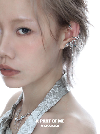 Mermaid Tale 18k Platinum Plating Fishtail Ear Wraps