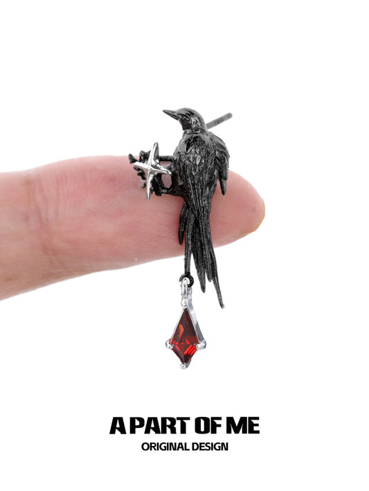 Crow Collection (Sylus's Version) 18K Black Gold Plated Earrings