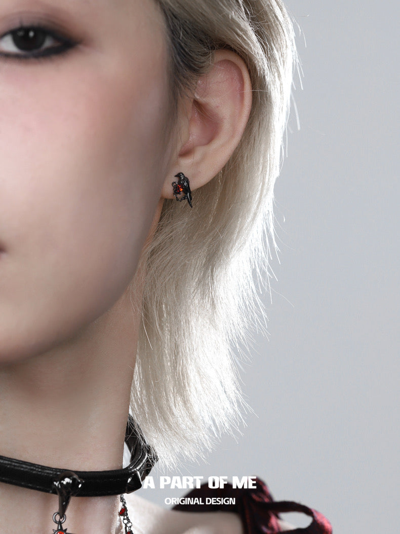 Crow Collection (Sylus's Version) S925 Sterling Silver Mini Earrings