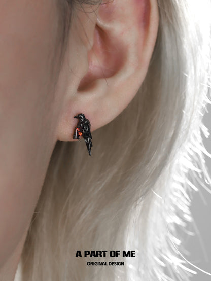 Crow Collection (Sylus's Version) S925 Sterling Silver Mini Earrings