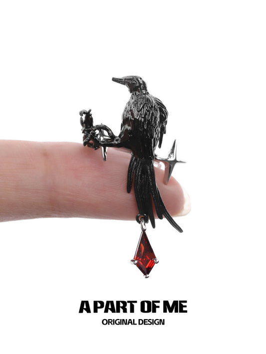 Crow Collection (Sylus's Version) 18K Black Gold Plated Earcuffs