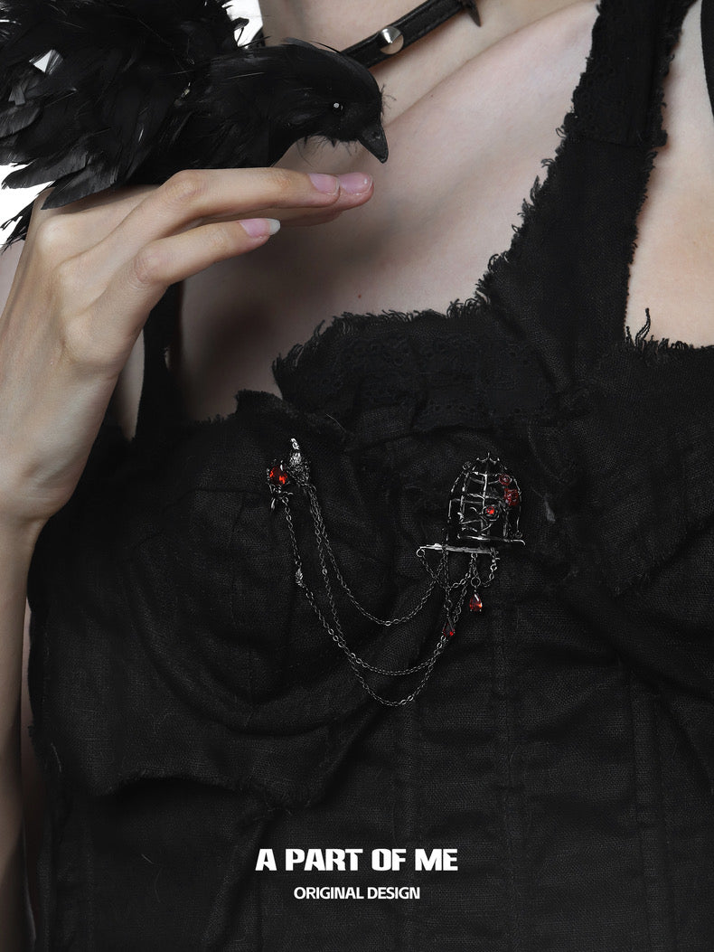 Crow Collection (Sylus's Version) 18K Black Gold Plated Brooch