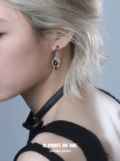 Crow Collection (Sylus's Version) 18K Black Gold Plated Handcuff Earrings