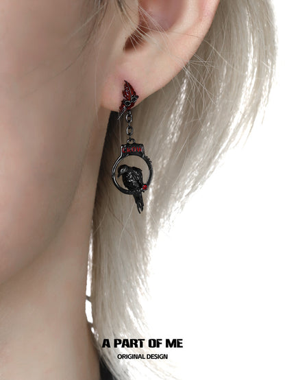 Crow Collection (Sylus's Version) 18K Black Gold Plated Handcuff Earrings