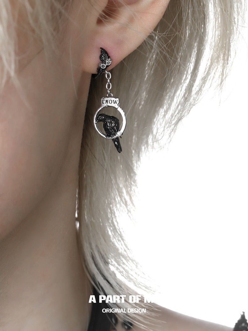 Crow Collection (Sylus's Version) 18K Black Gold Plated Handcuff Earrings