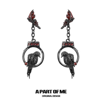Crow Collection (Sylus's Version) 18K Black Gold Plated Handcuff Earrings