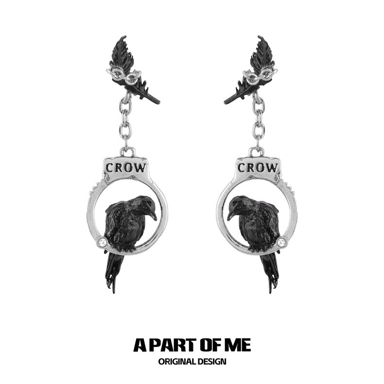 Crow Collection (Sylus's Version) 18K Black Gold Plated Handcuff Earrings