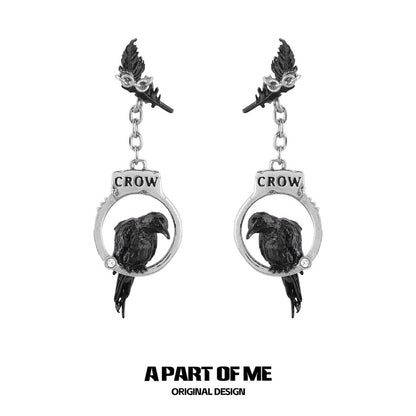 Crow Collection (Sylus's Version) 18K Black Gold Plated Handcuff Earrings