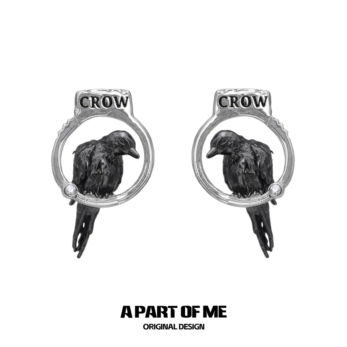 Crow Collection (Sylus's Version) 18K Black Gold Plated Handcuff Earrings