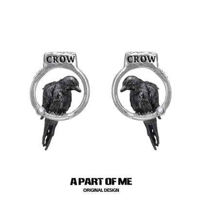 Crow Collection (Sylus's Version) 18K Black Gold Plated Handcuff Earrings